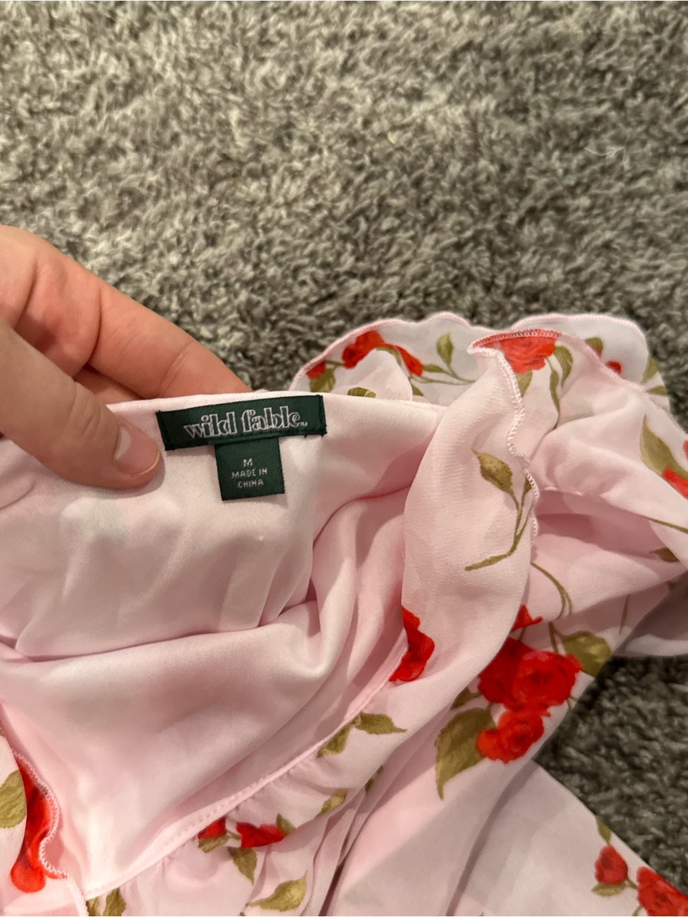 🥗wild fable Pink Floral One-Shoulder Maxi Dress - Picture 7 of 7